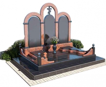 двойной надгробный гранитный памятник для кладбищ